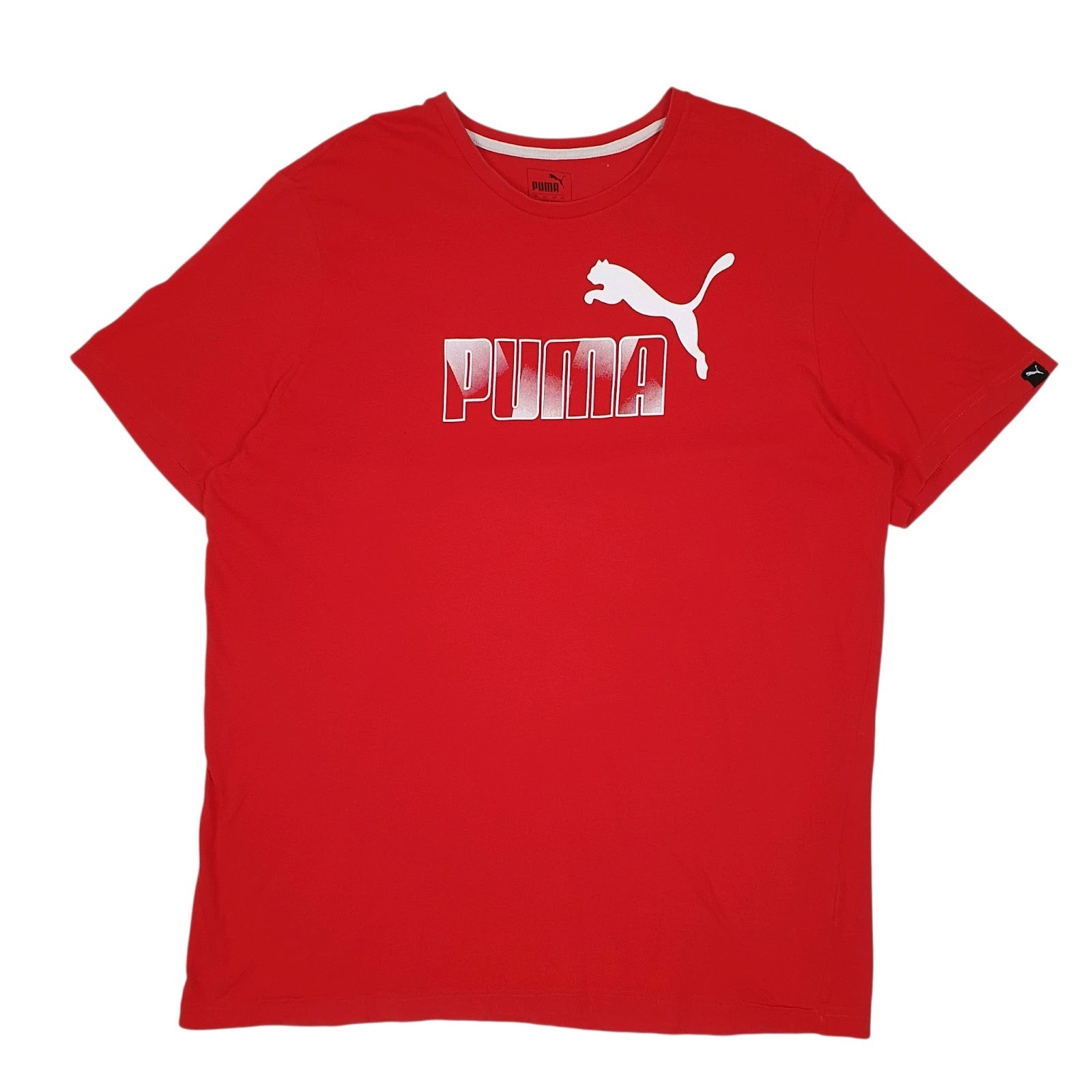 Mens Red Puma  Short Sleeve T Shirt