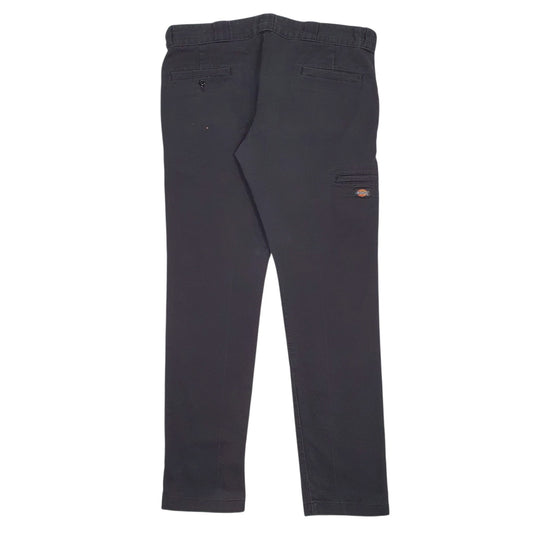 Mens Black Dickies Workwear Double Knees  Trousers