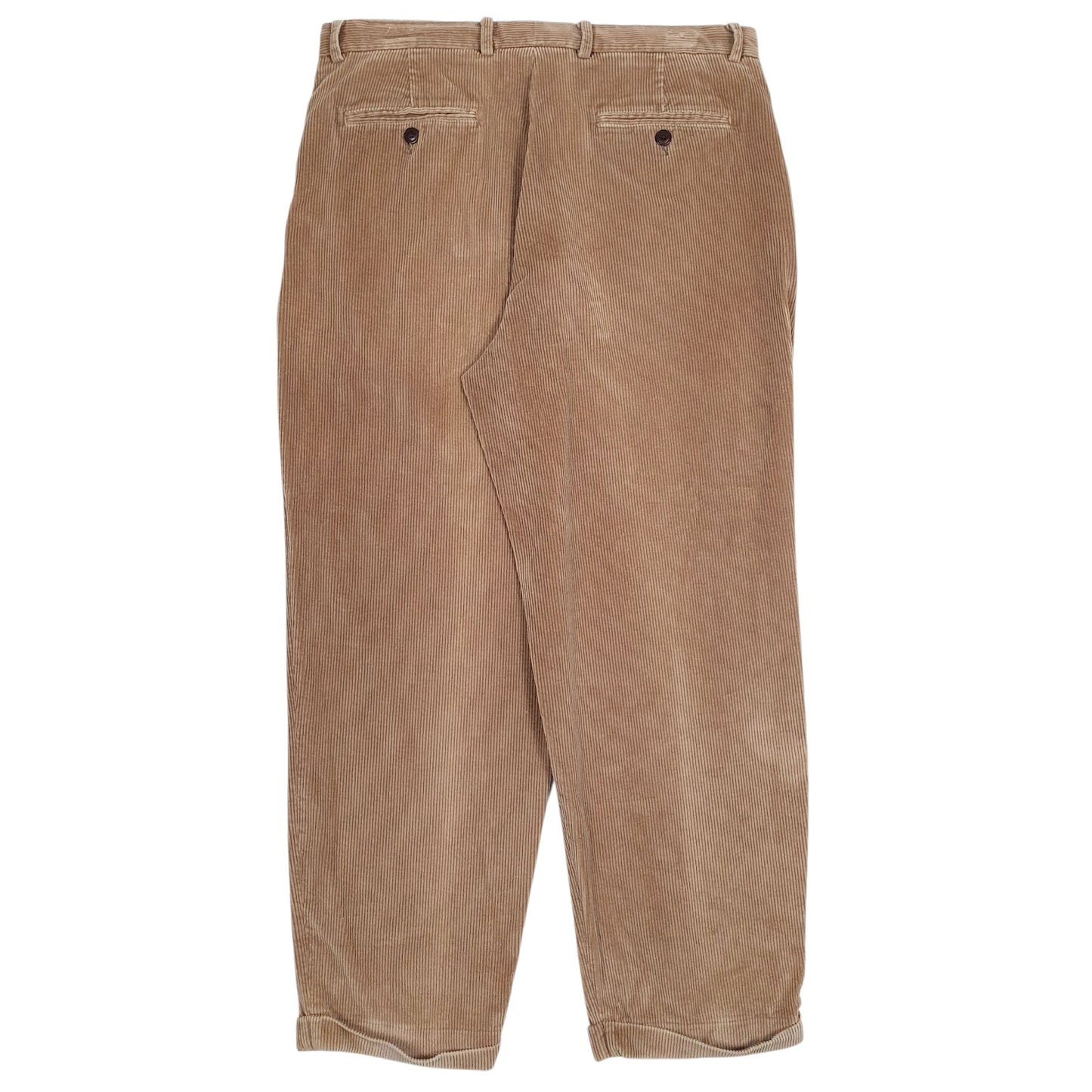 Mens Brown Nautica Pleated  Trousers