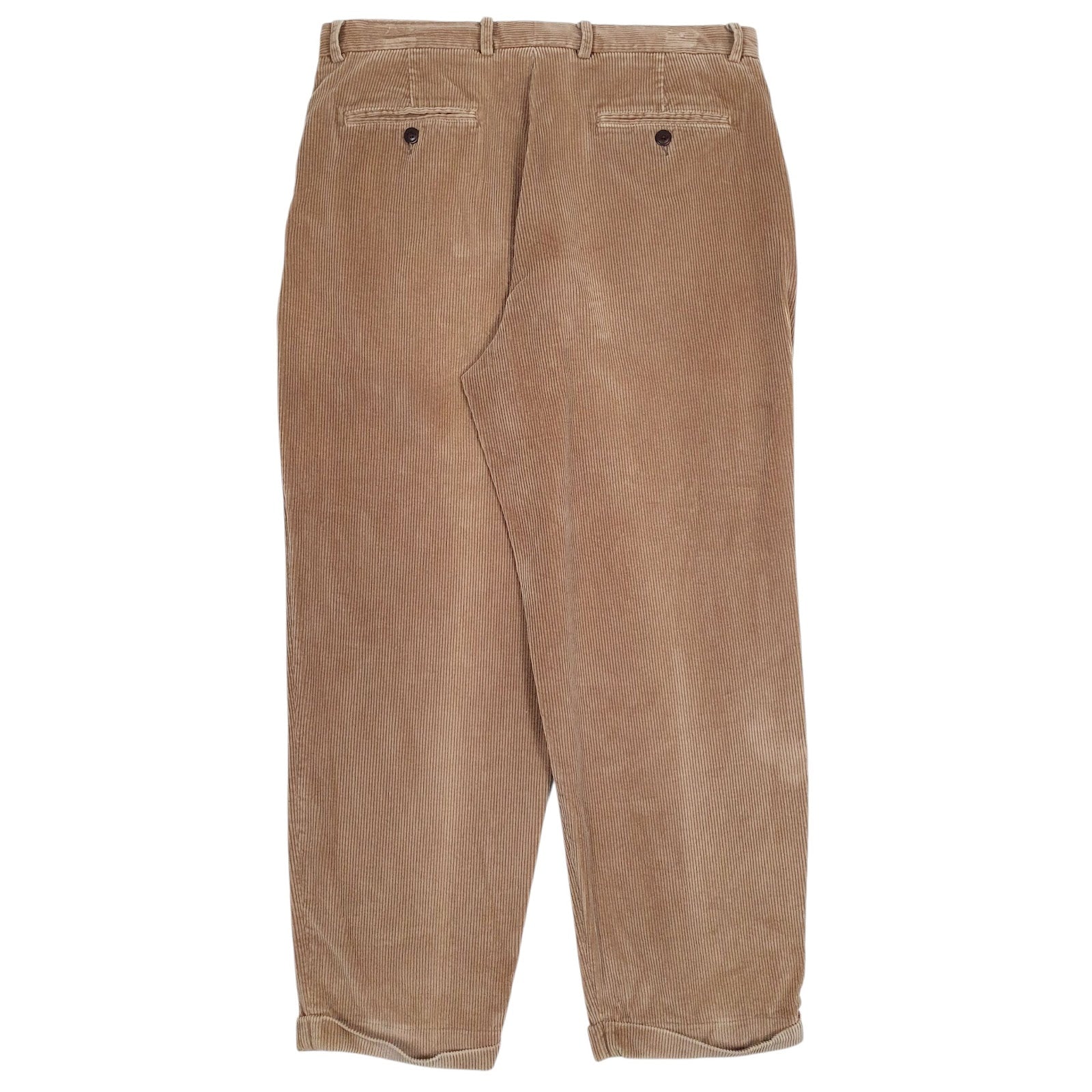 Mens Brown Nautica Pleated  Trousers