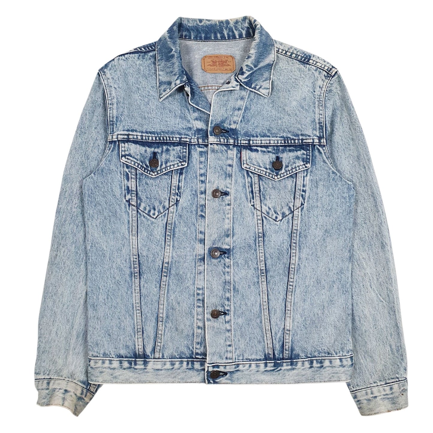 Mens Blue Levis Type 3 Trucker Hoodie Coat