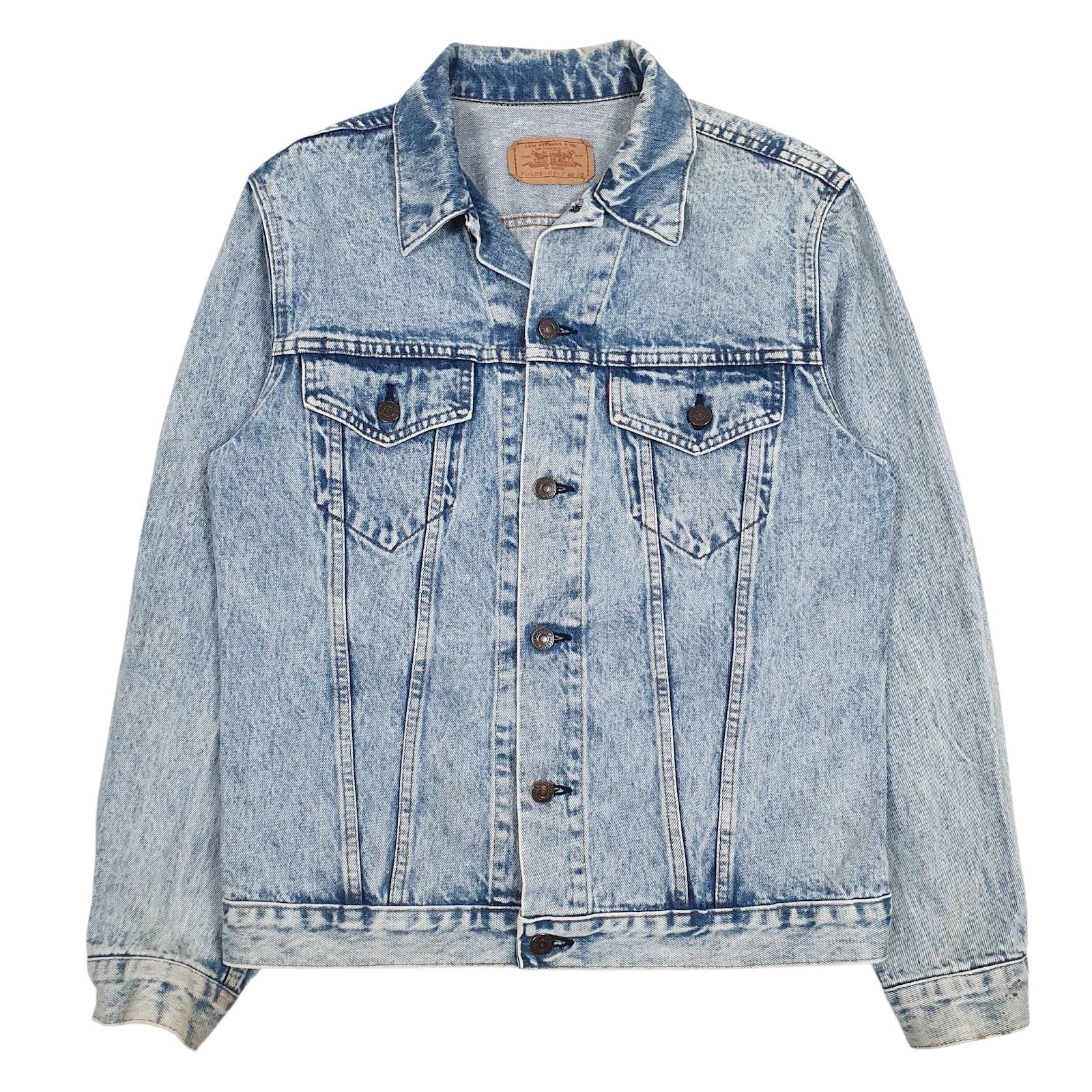 Mens Blue Levis Type 3 Trucker Hoodie Coat