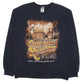 Mens Black Jerzees Graphic Crewneck Jumper