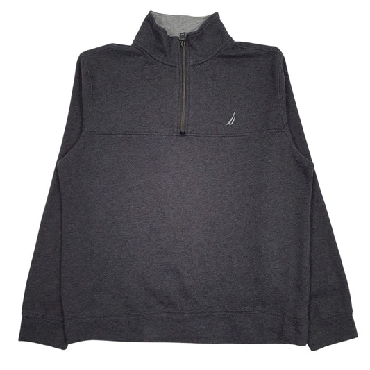 Mens Grey Nautica  Quarter Zip Jumper
