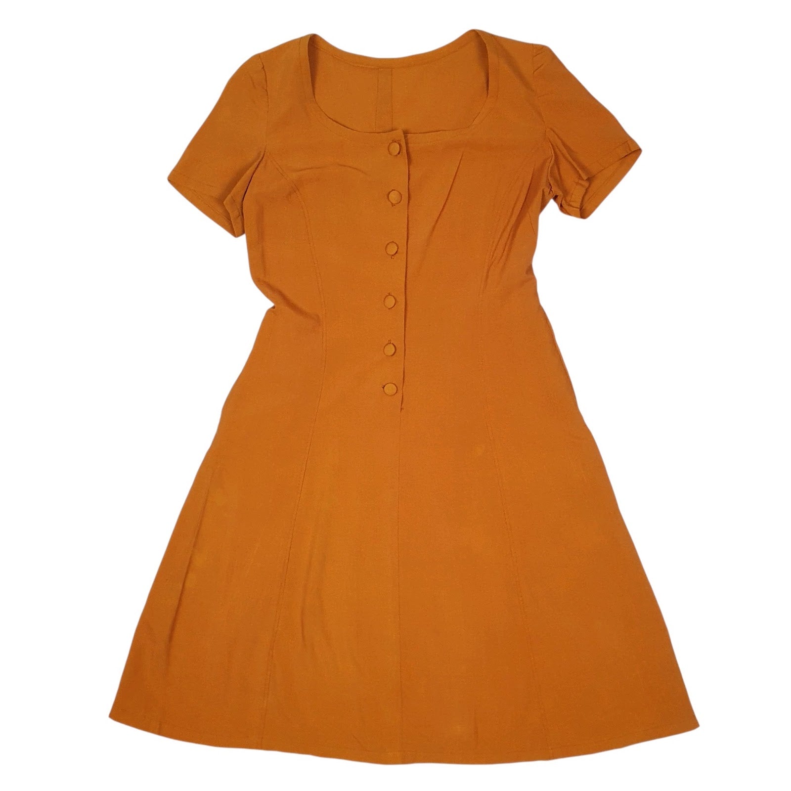 Womens Orange Unbranded  Short Sleeve Dress