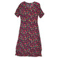 Womens Pink Classic Fashion Floral Short Sleeve Dress