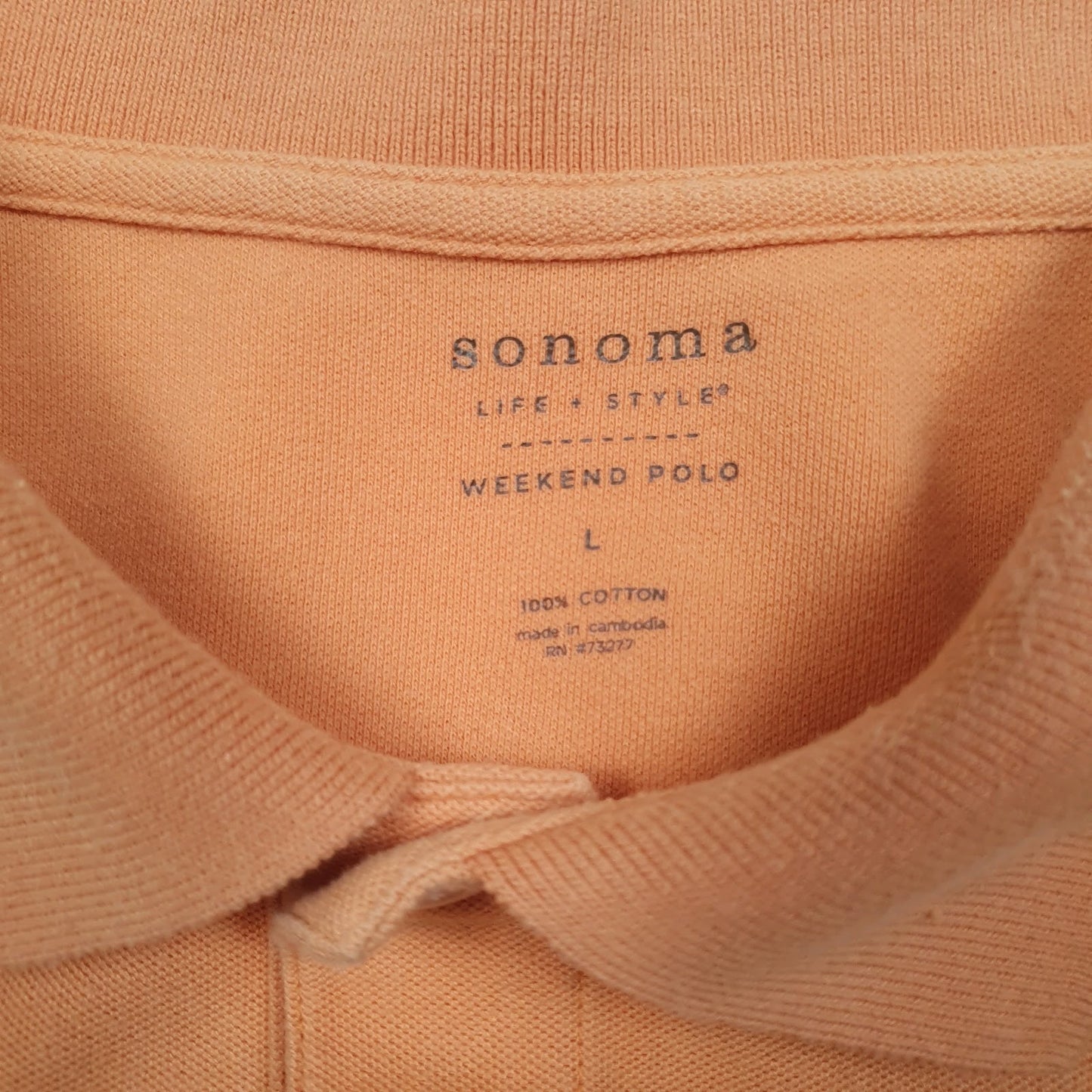 Mens Orange Sonoma   Polo Shirt