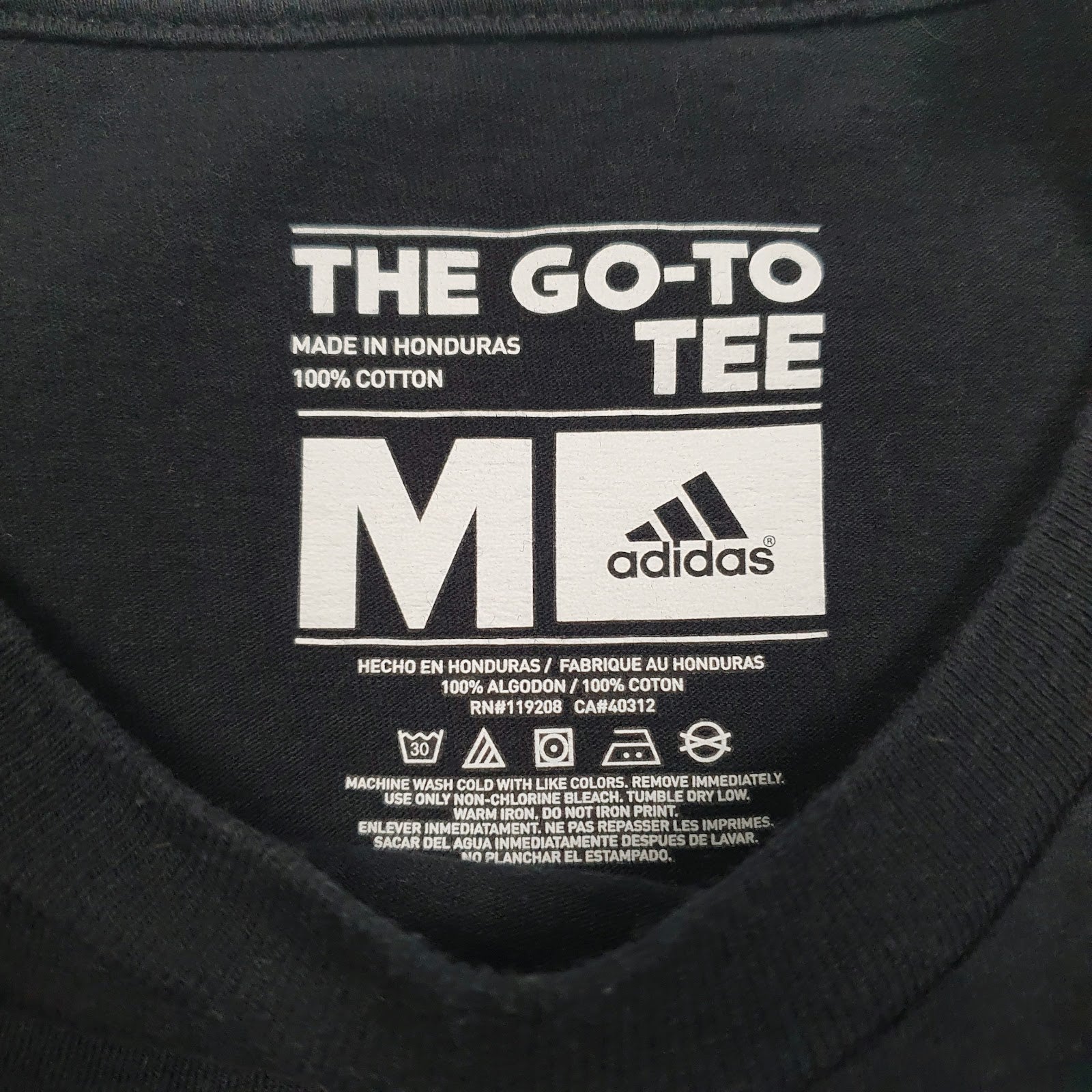 Mens Black Adidas   T Shirt
