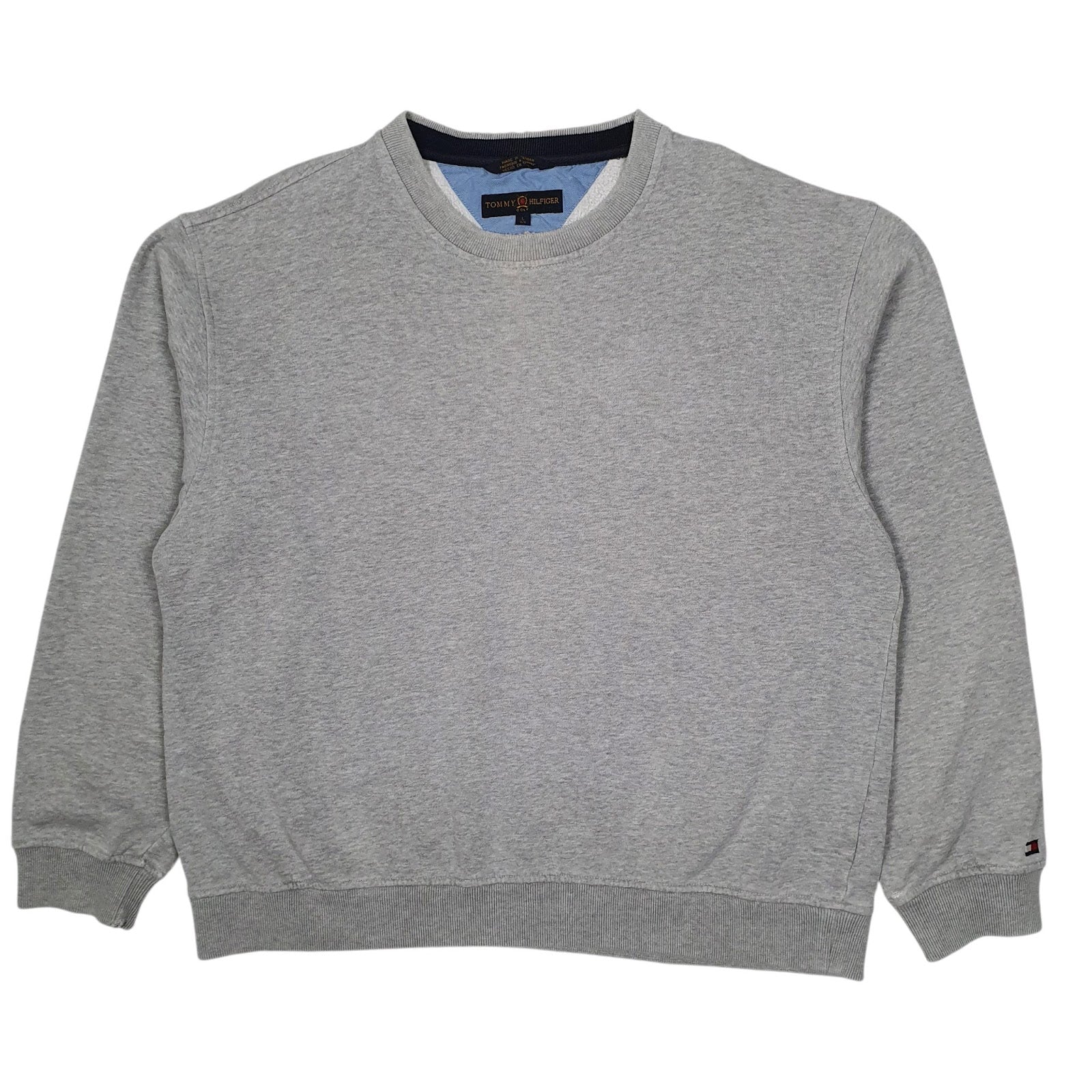 Mens Grey Tommy Hilfiger Golf Vintage 00s Crewneck Jumper