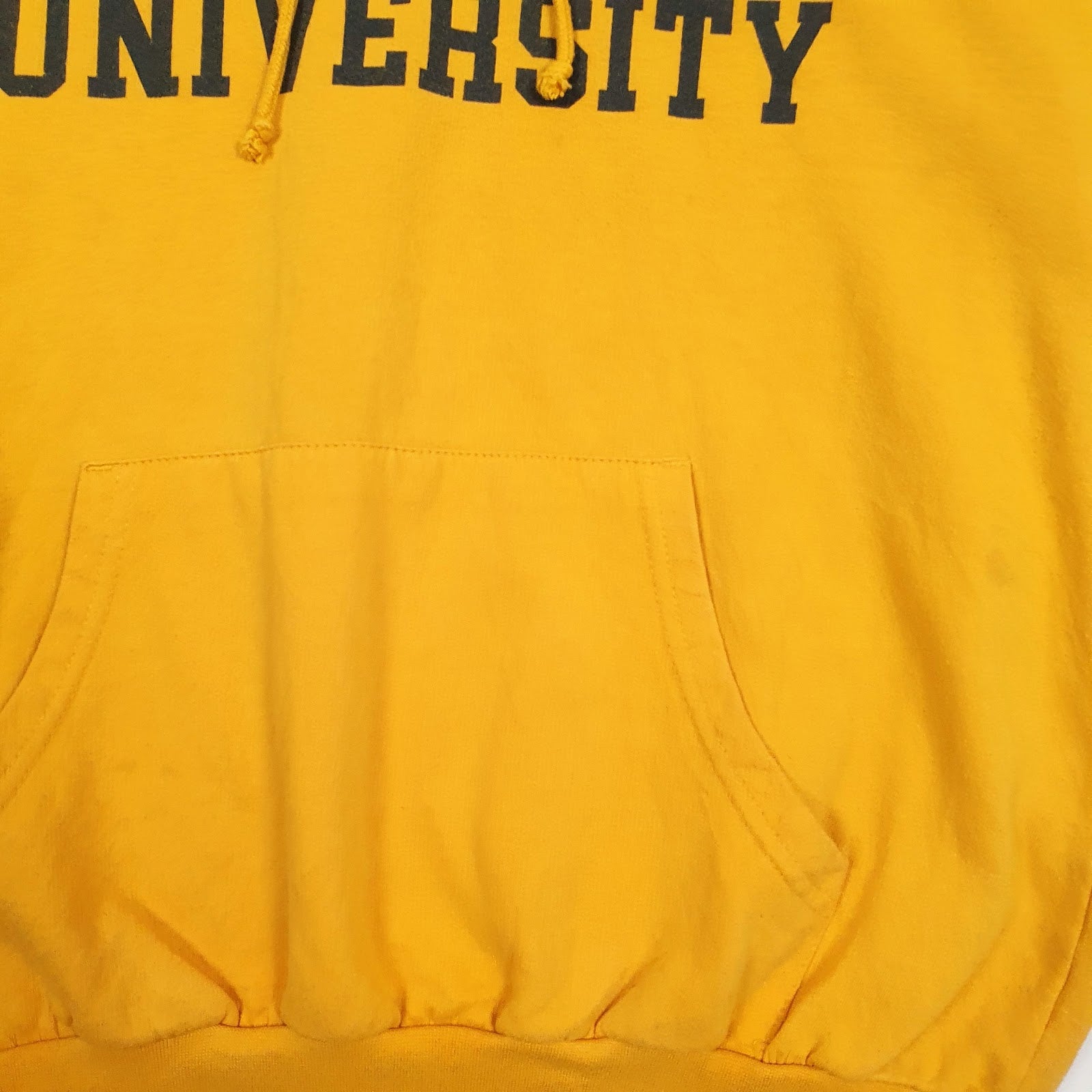 Mens Yellow MV Sport Quinnipiac University Hoodie Jumper