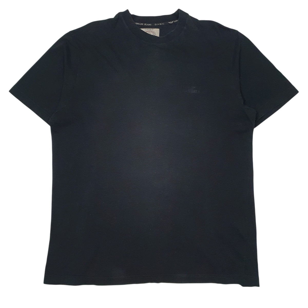 Mens Black Armani  Short Sleeve T Shirt