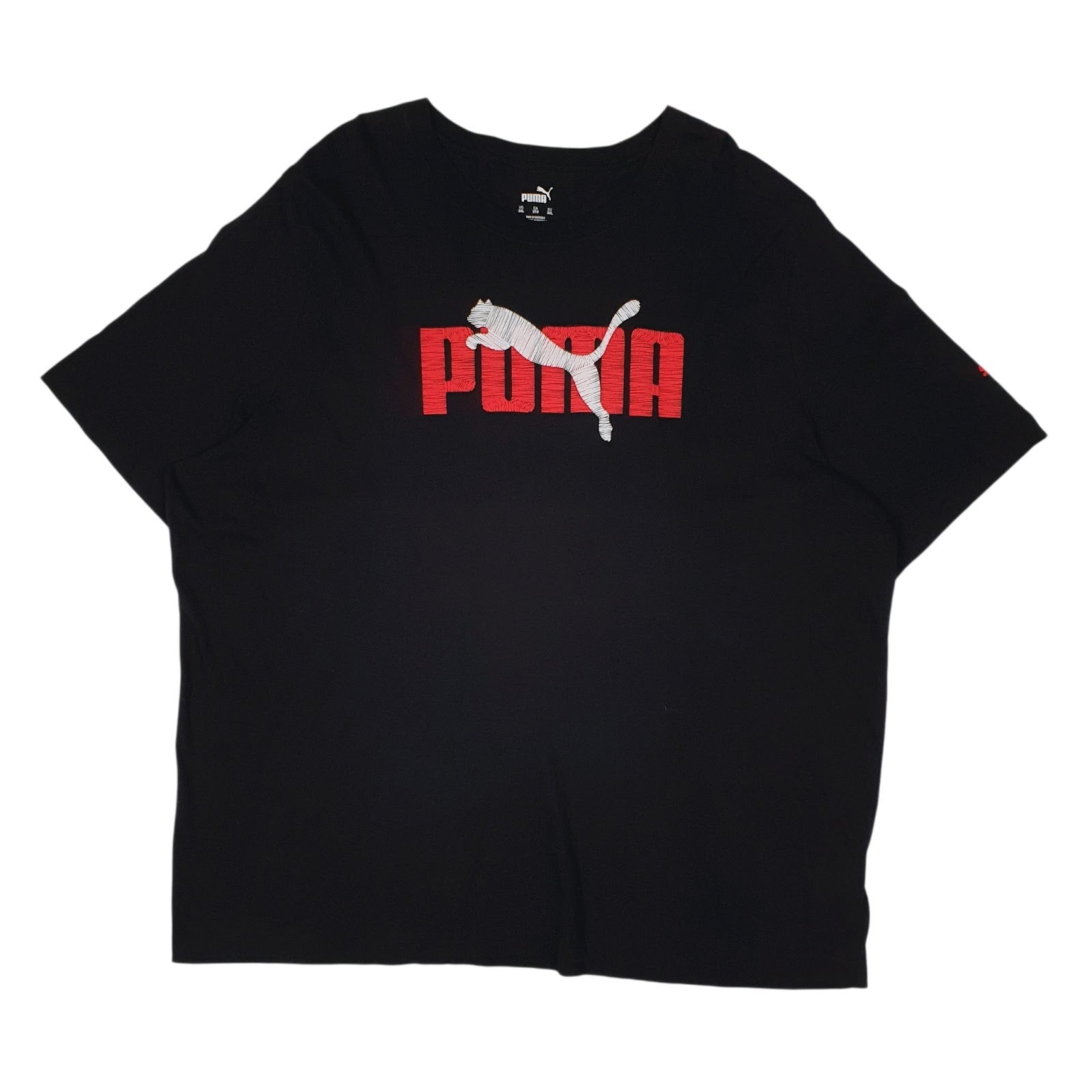 Mens Black Puma  Short Sleeve T Shirt