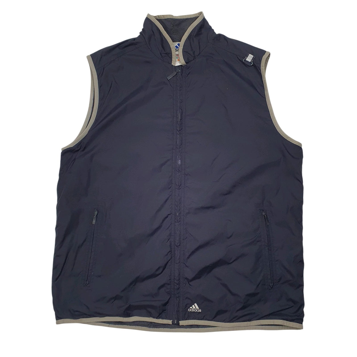 Mens Navy Adidas Vintage 90s Fleece Lined  Coat