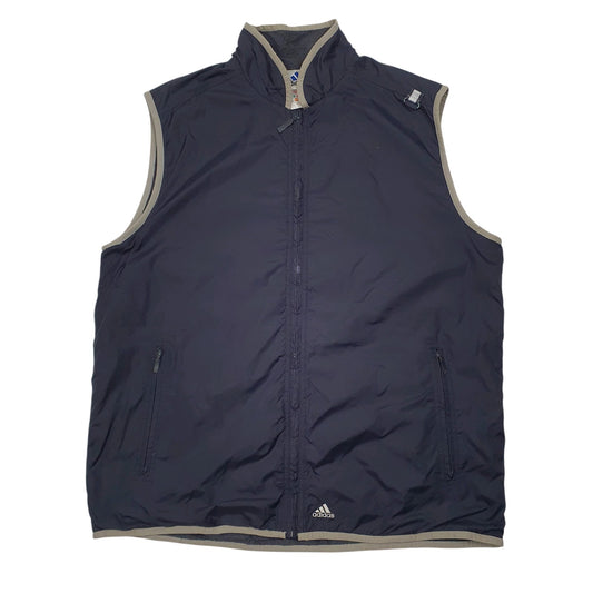 Mens Navy Adidas Vintage 90s Fleece Lined  Coat