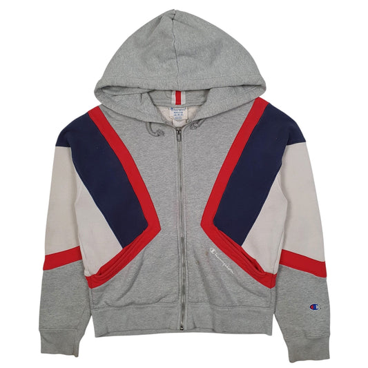 Womens Grey Champion Hoodie Reverse Weave Full Zip Jumper