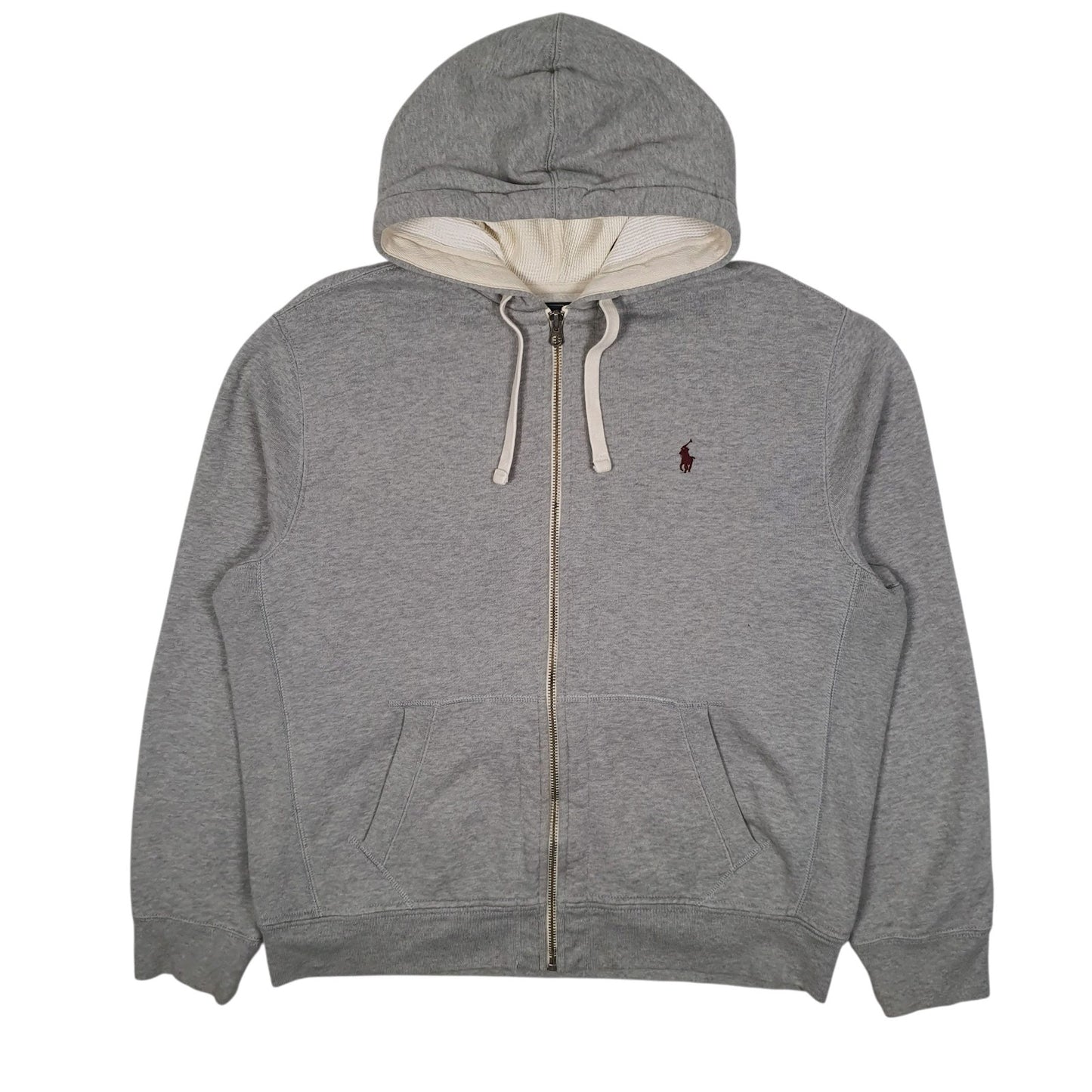 Mens Grey Polo Ralph Lauren Hoodie Full Zip Jumper