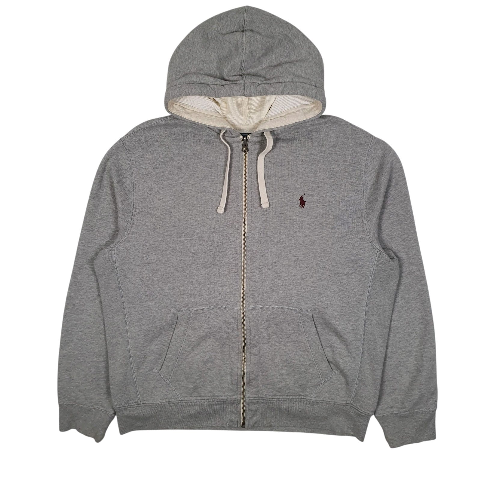 Mens Grey Polo Ralph Lauren Hoodie Full Zip Jumper