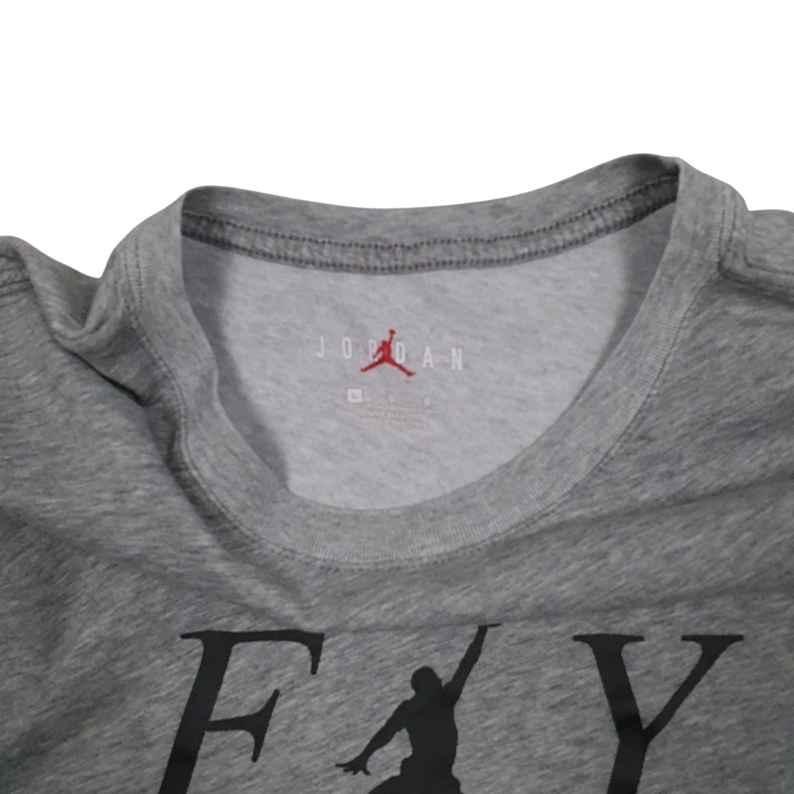 Mens Grey Nike Air Jordan Basketball  T Shirt