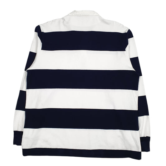 Mens White Charles River Rugby  Polo Shirt