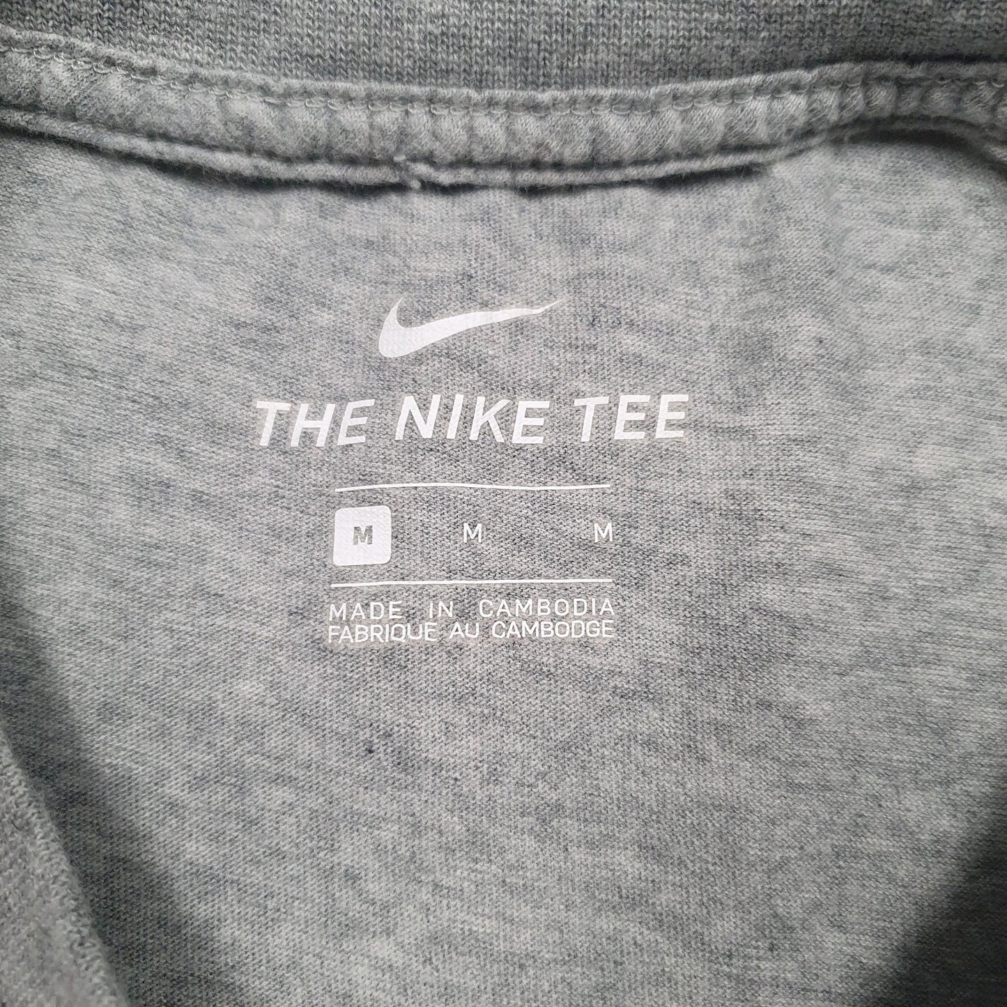 Mens Grey Nike Spellout  T Shirt