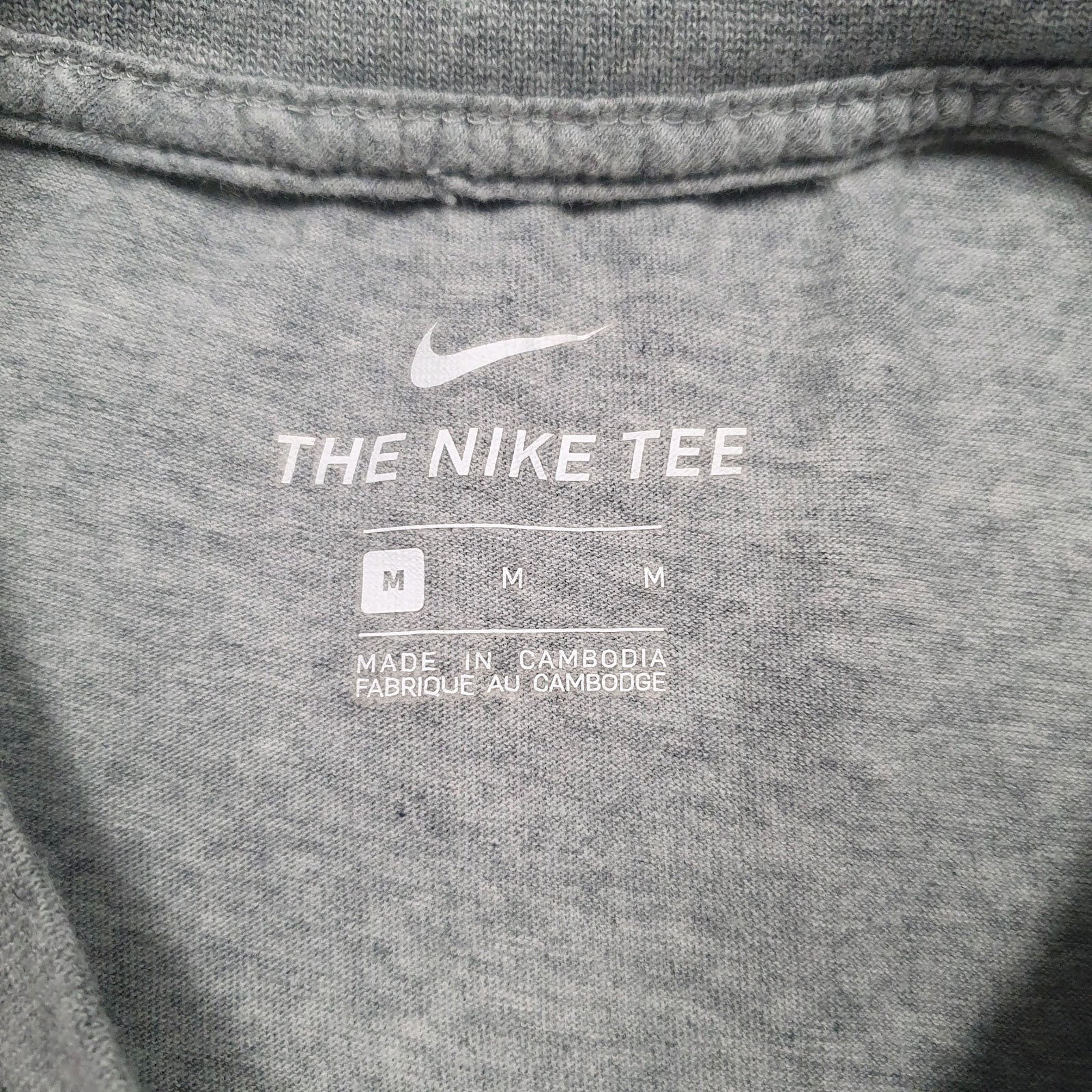 Mens Grey Nike Spellout  T Shirt