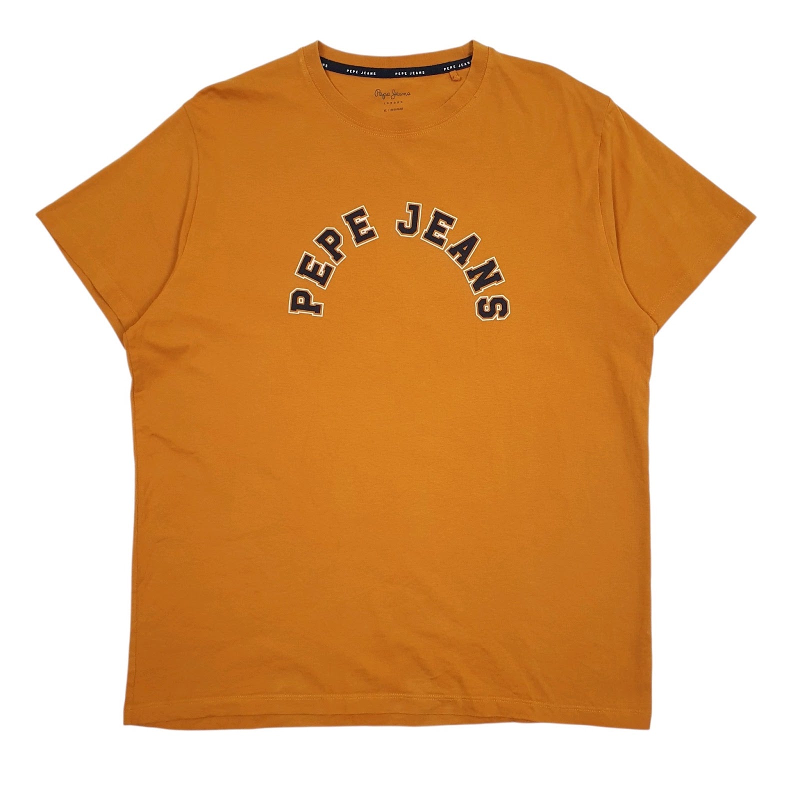 Mens Orange Peper Jeans Spellout Short Sleeve T Shirt