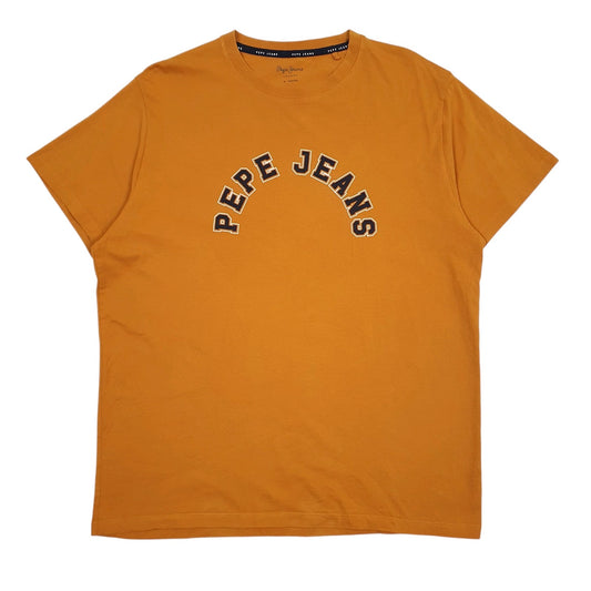 Mens Orange Peper Jeans Spellout Short Sleeve T Shirt