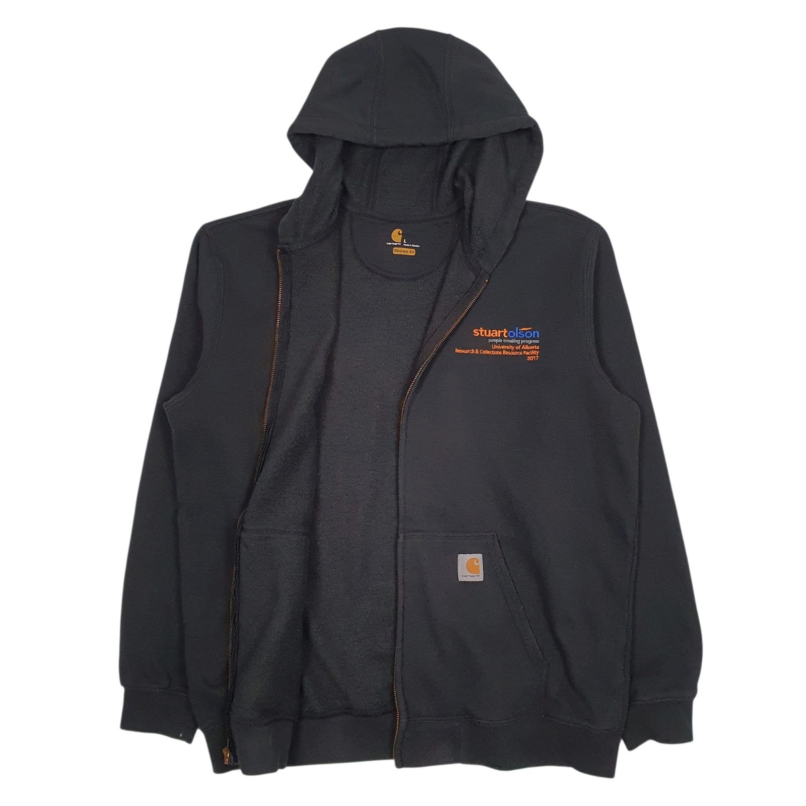 Mens Black Carhartt  Full Zip Jumper