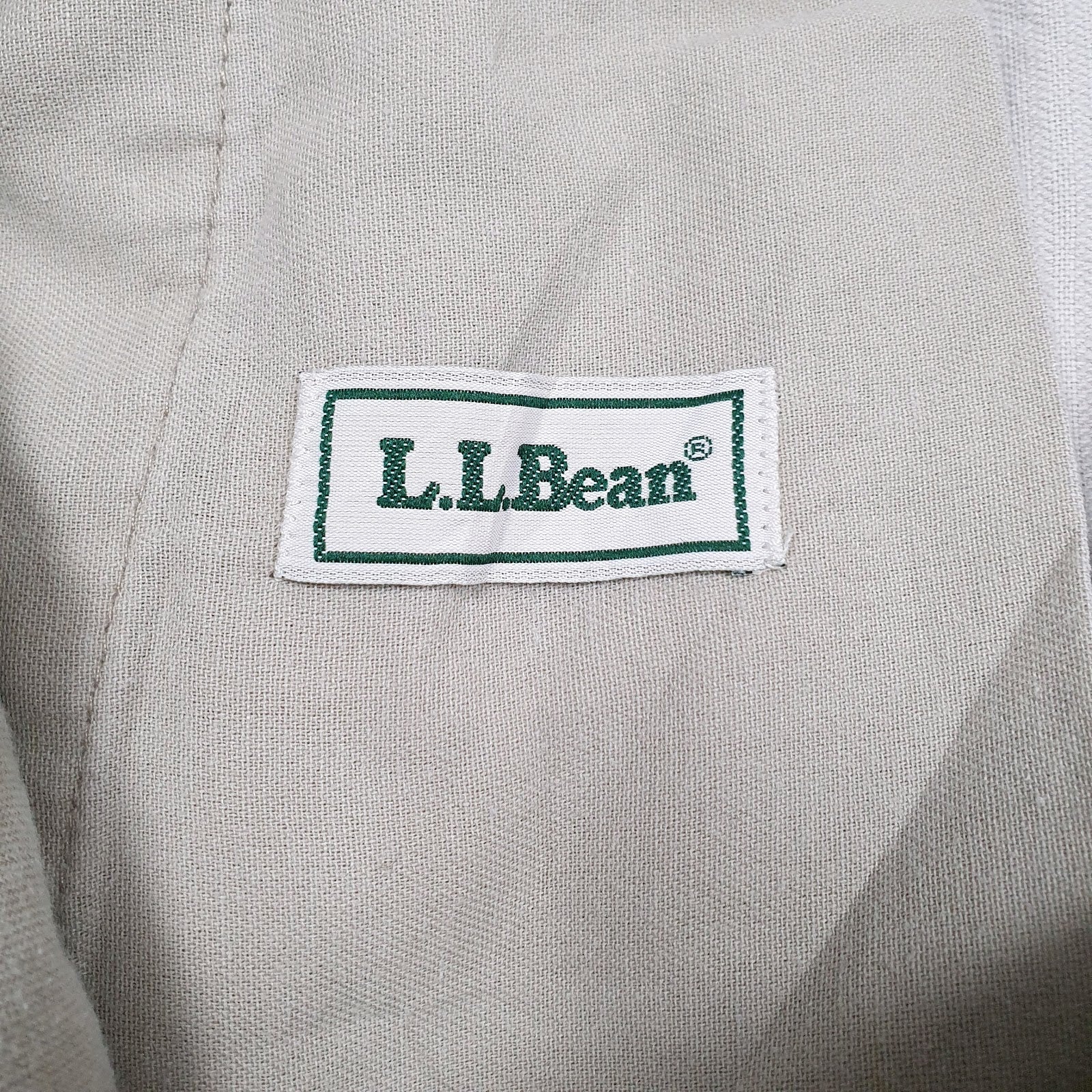 Mens Beige L.L. Bean Pleated  Trousers