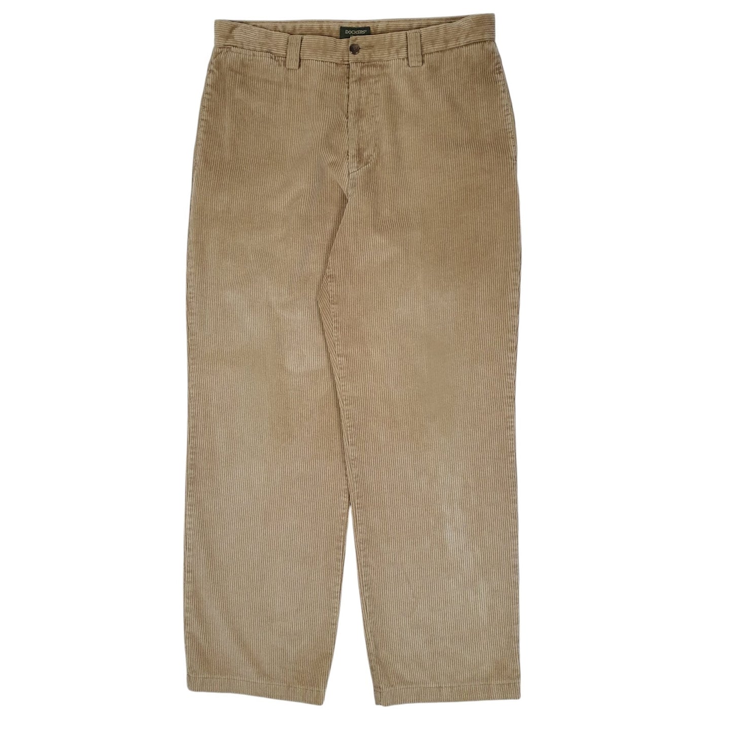 Mens Beige Dockers Vintage 90s Corduroy Trousers