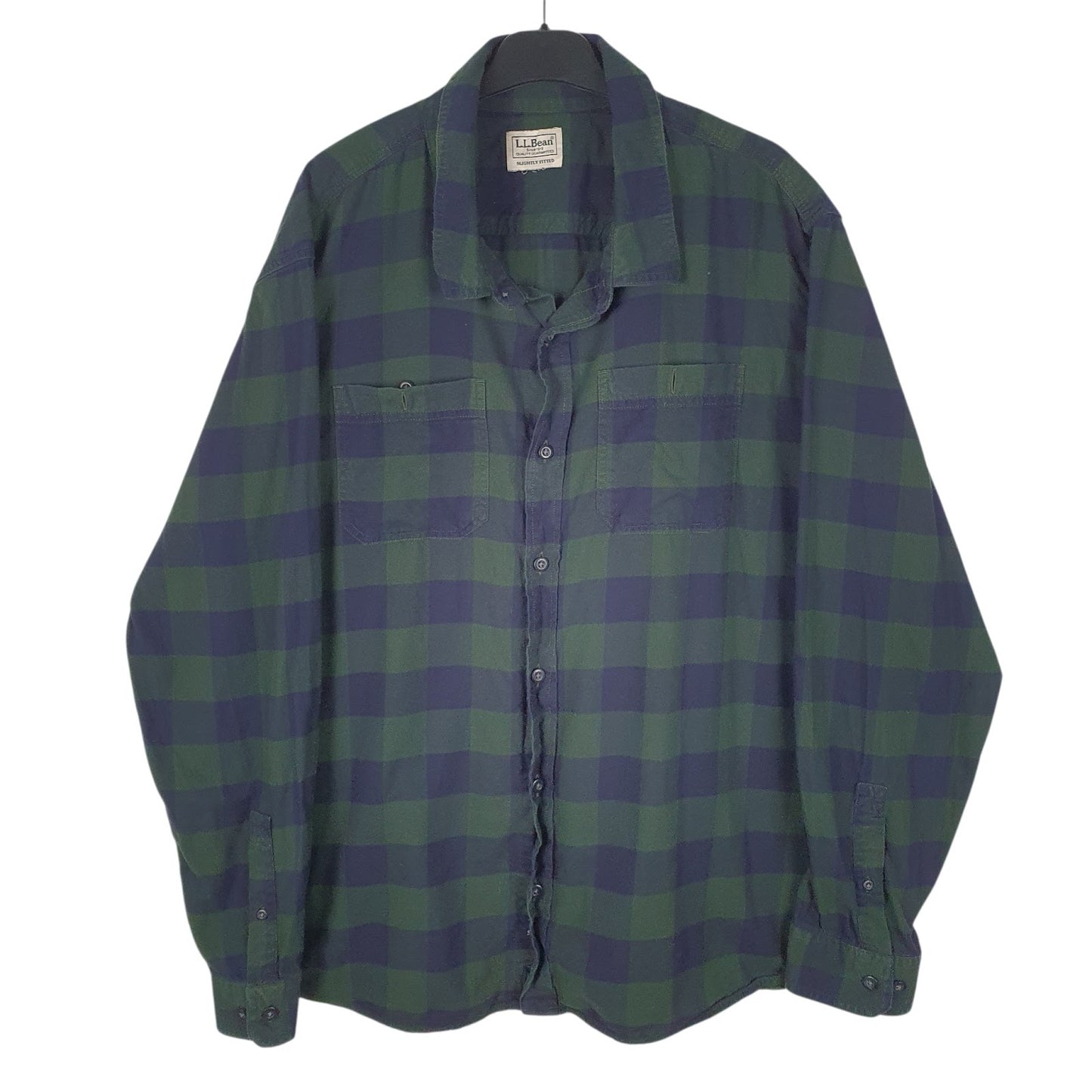 Mens Green L.L.Bean  Long Sleeve Shirt