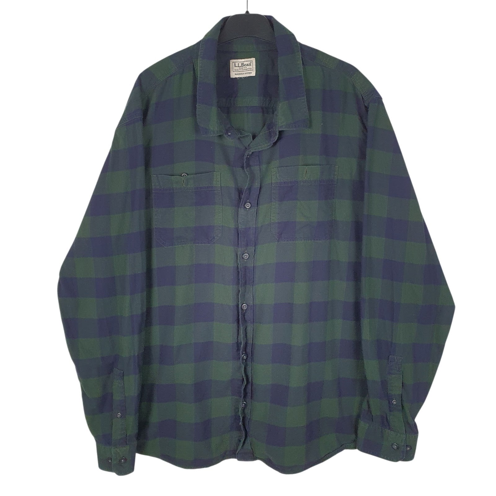 Mens Green L.L.Bean  Long Sleeve Shirt
