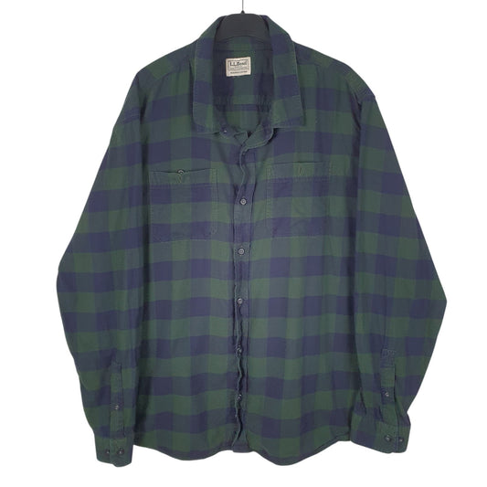 Mens Green L.L.Bean  Long Sleeve Shirt