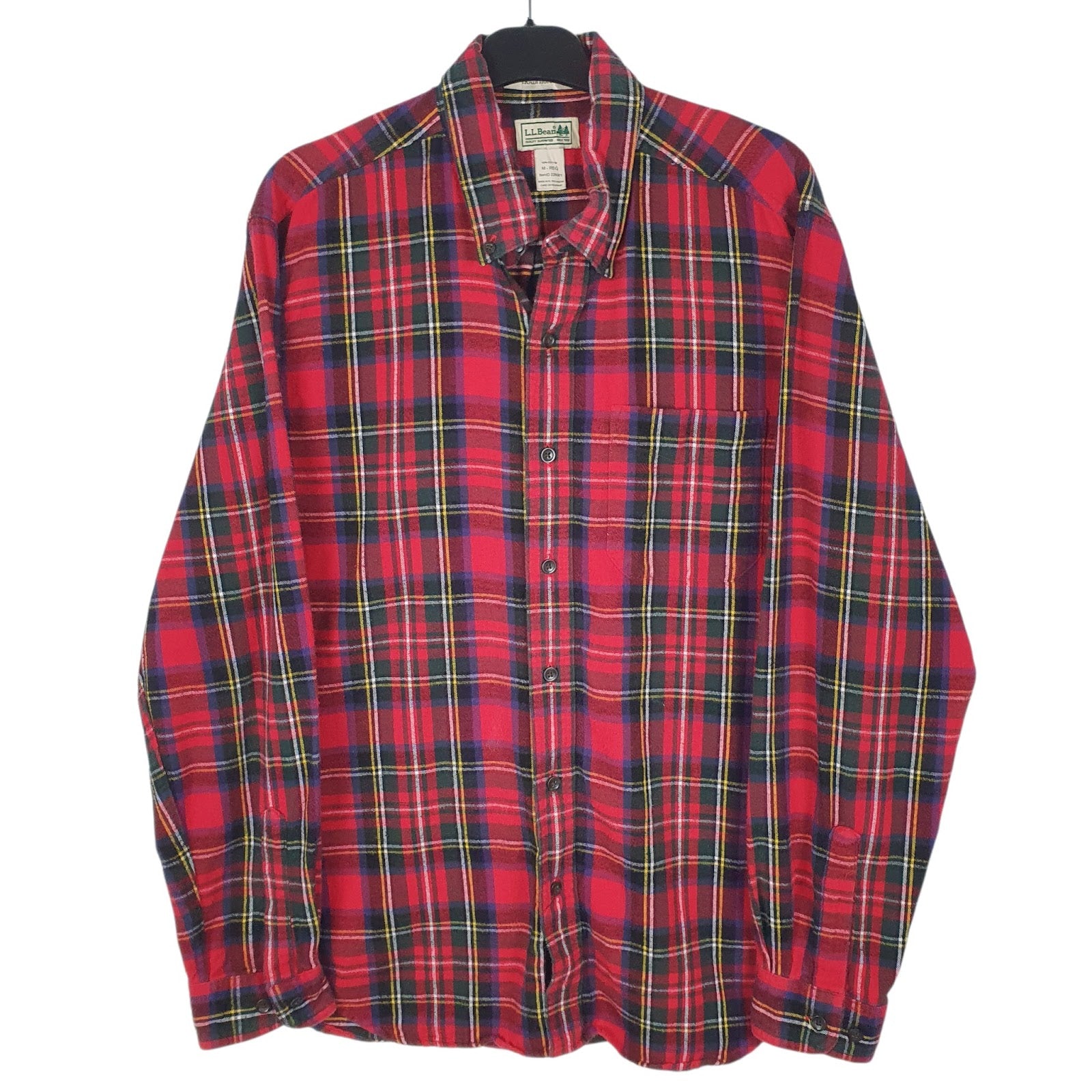 Mens Red L.L.Bean Flannel Long Sleeve Shirt