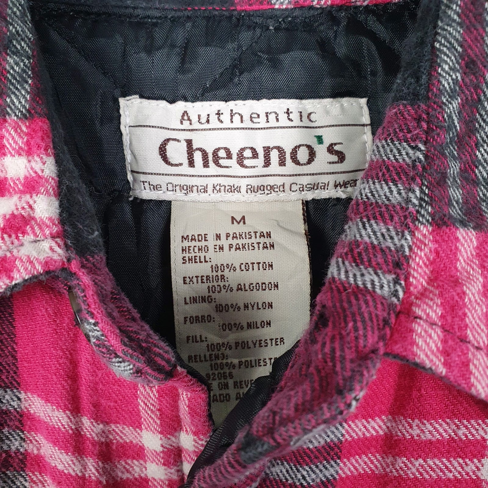 Mens Pink Cheenos Padded Crewneck Coat