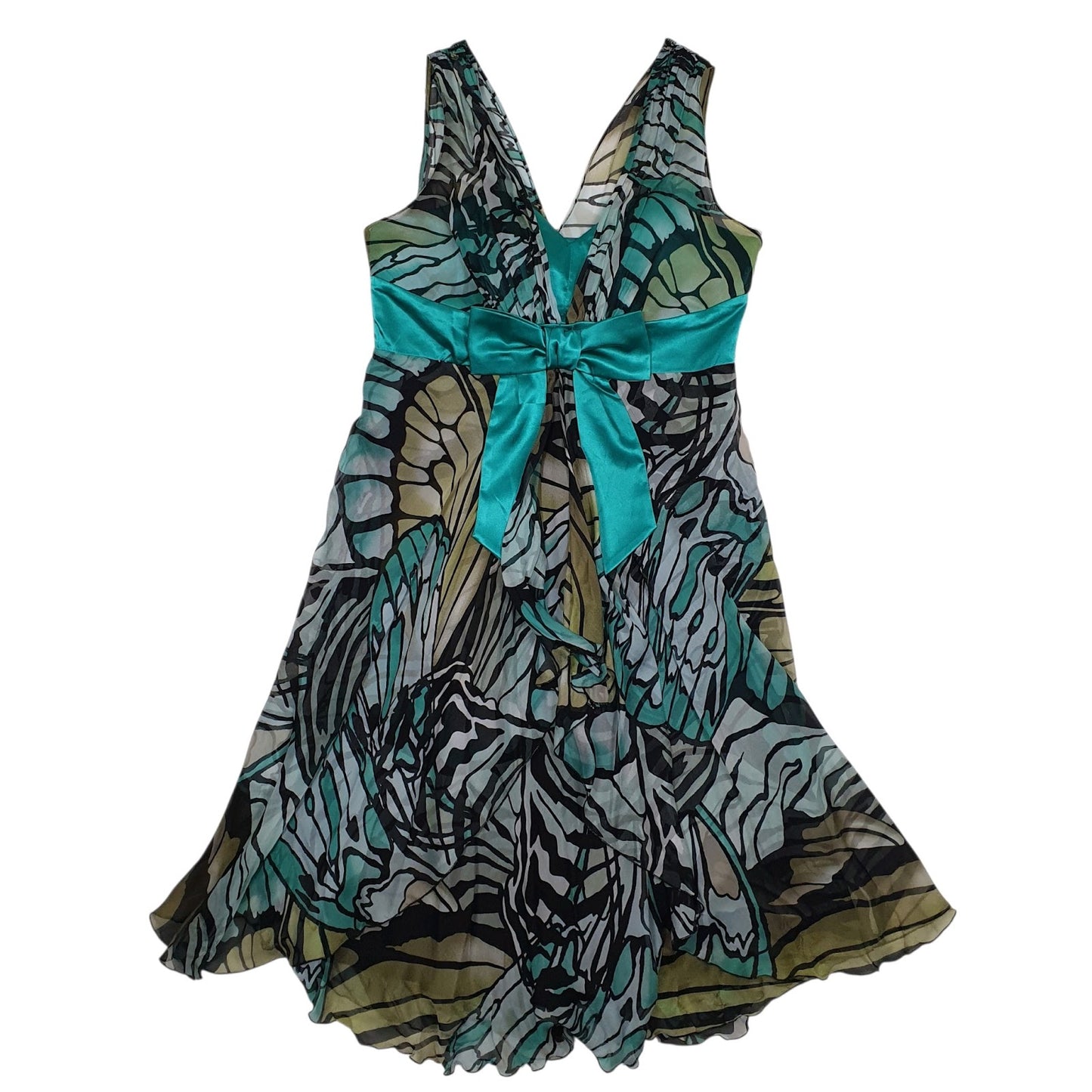 Womens Blue VS Occasion Sleeveless Dress