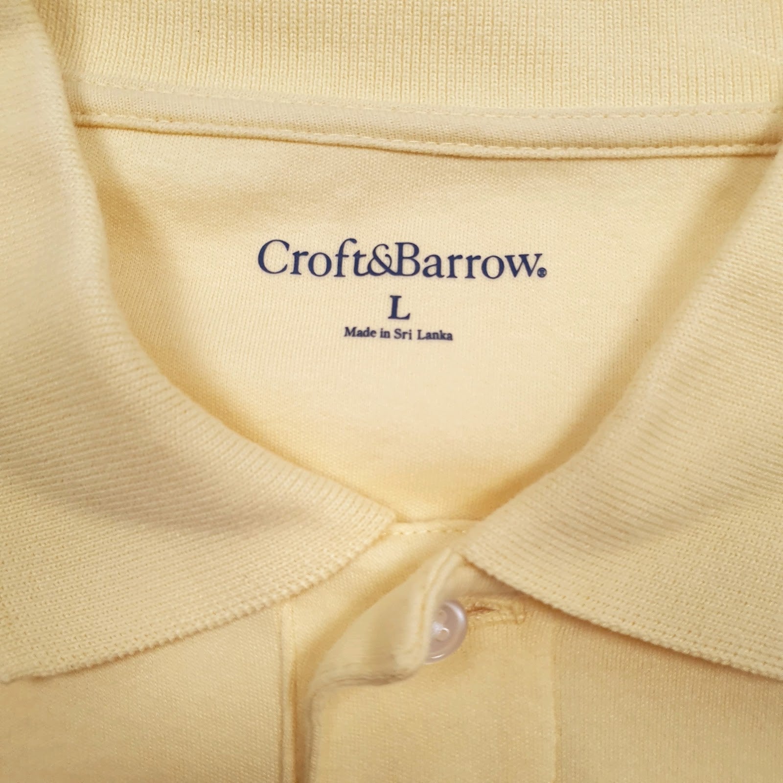 Mens Yellow Crofts & Barrow   Polo Shirt