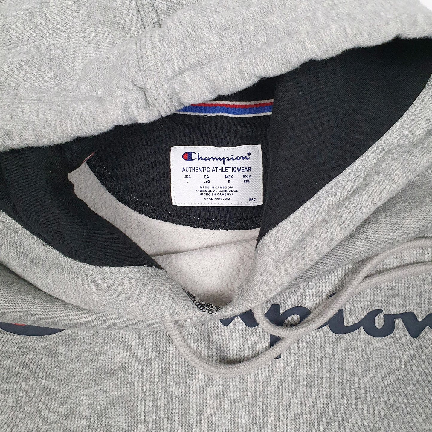 Mens Grey Champion  Hoodie Jumper
