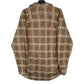 Mens Brown Franco Collezioni Flannel  Shirt