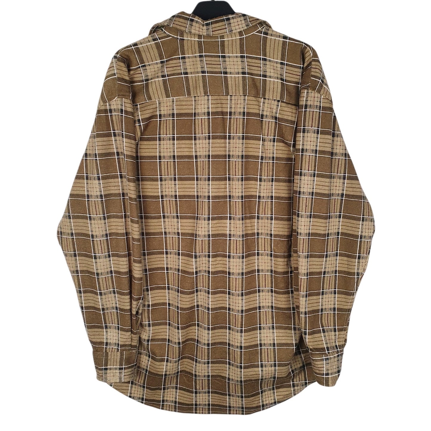 Mens Brown Franco Collezioni Flannel  Shirt