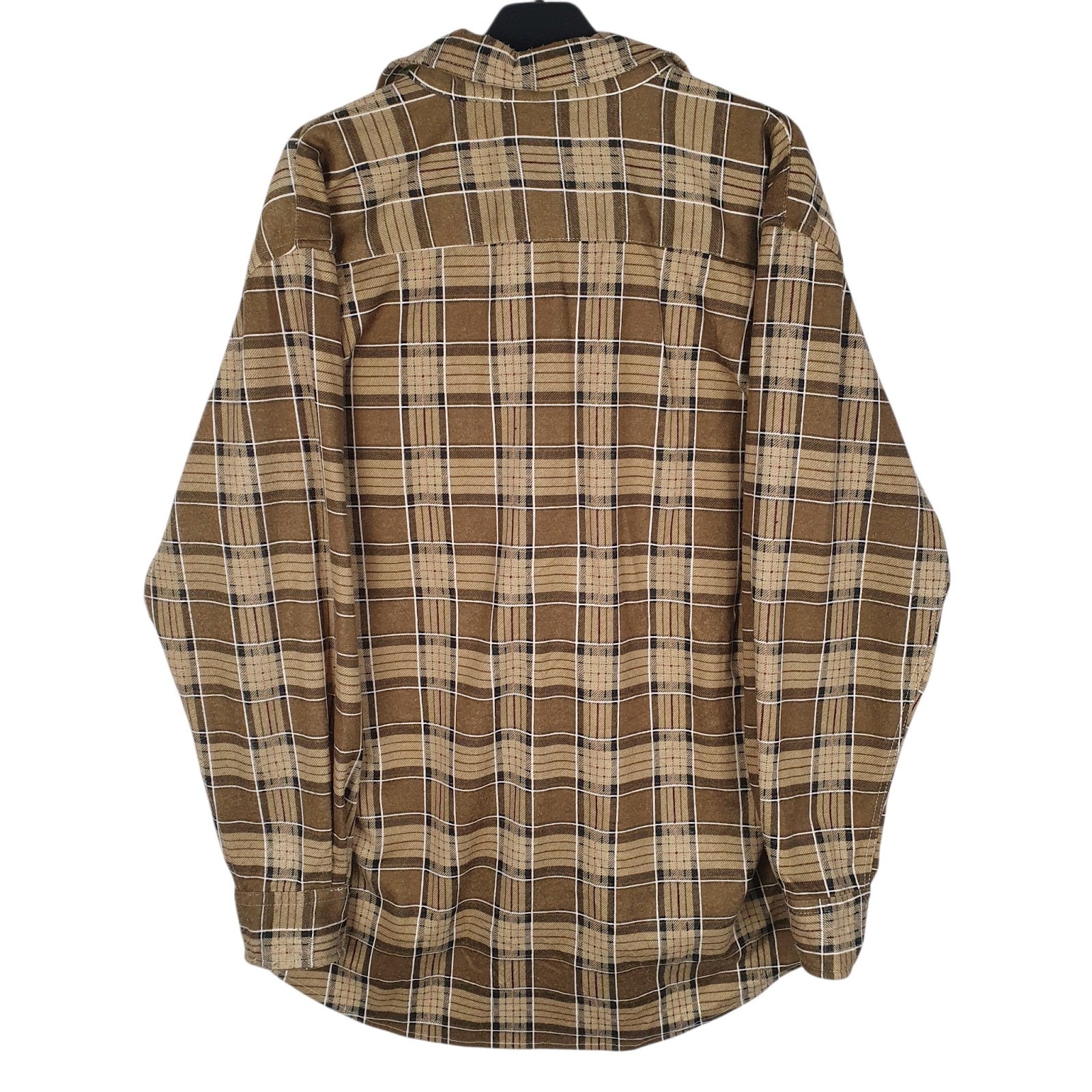 Mens Brown Franco Collezioni Flannel  Shirt