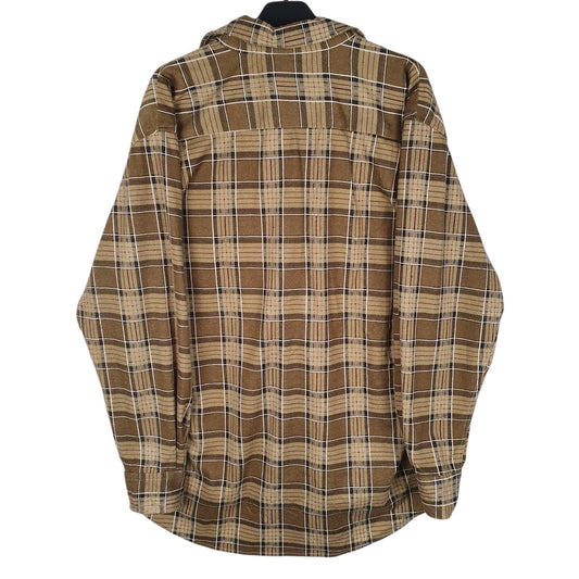 Mens Brown Franco Collezioni Flannel  Shirt