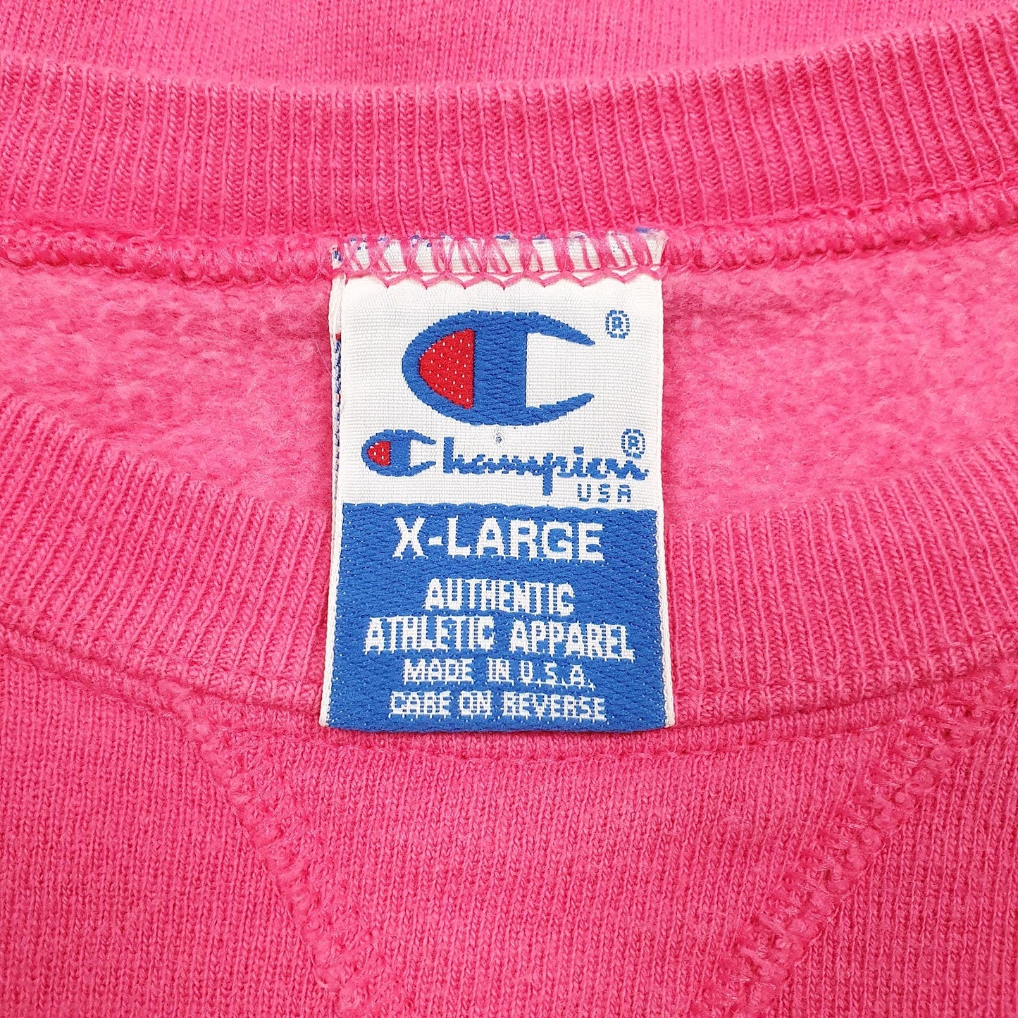 Womens Pink Champion Vintage 90s Made In USA Crewneck Jumper
