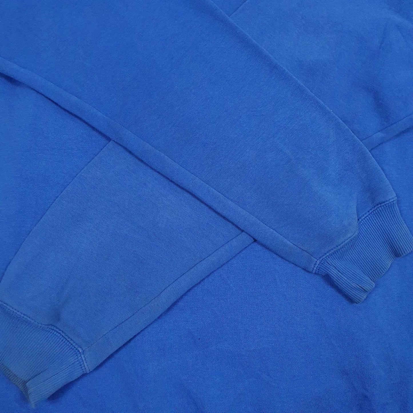 Mens Blue Adidas Spellout Hoodie Jumper