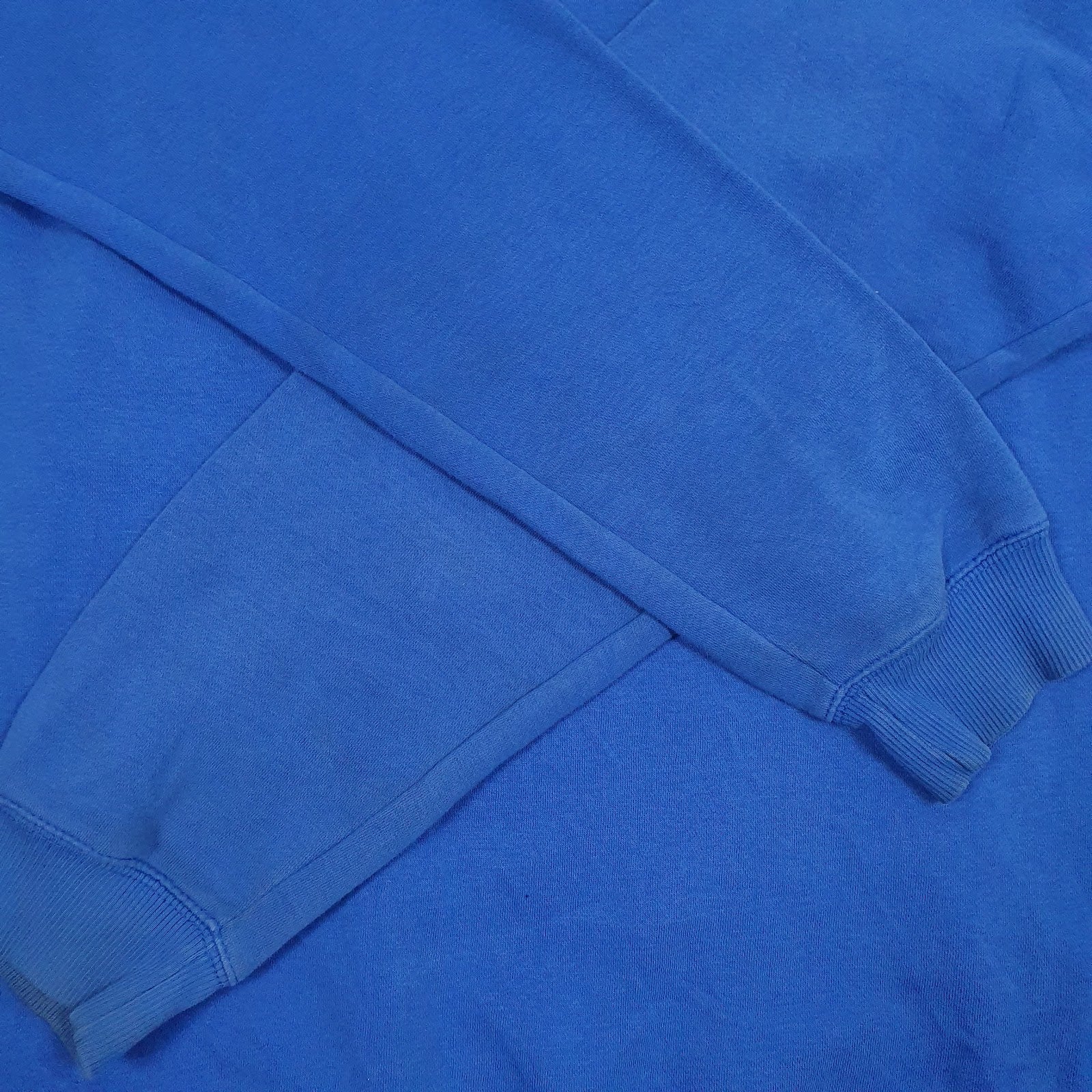 Mens Blue Adidas Spellout Hoodie Jumper