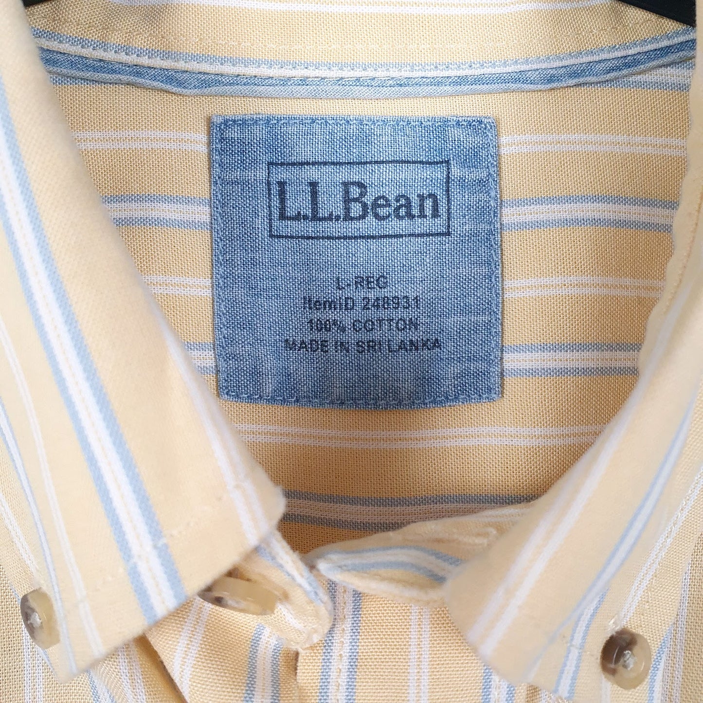 Mens Yellow L.L.Bean   Shirt