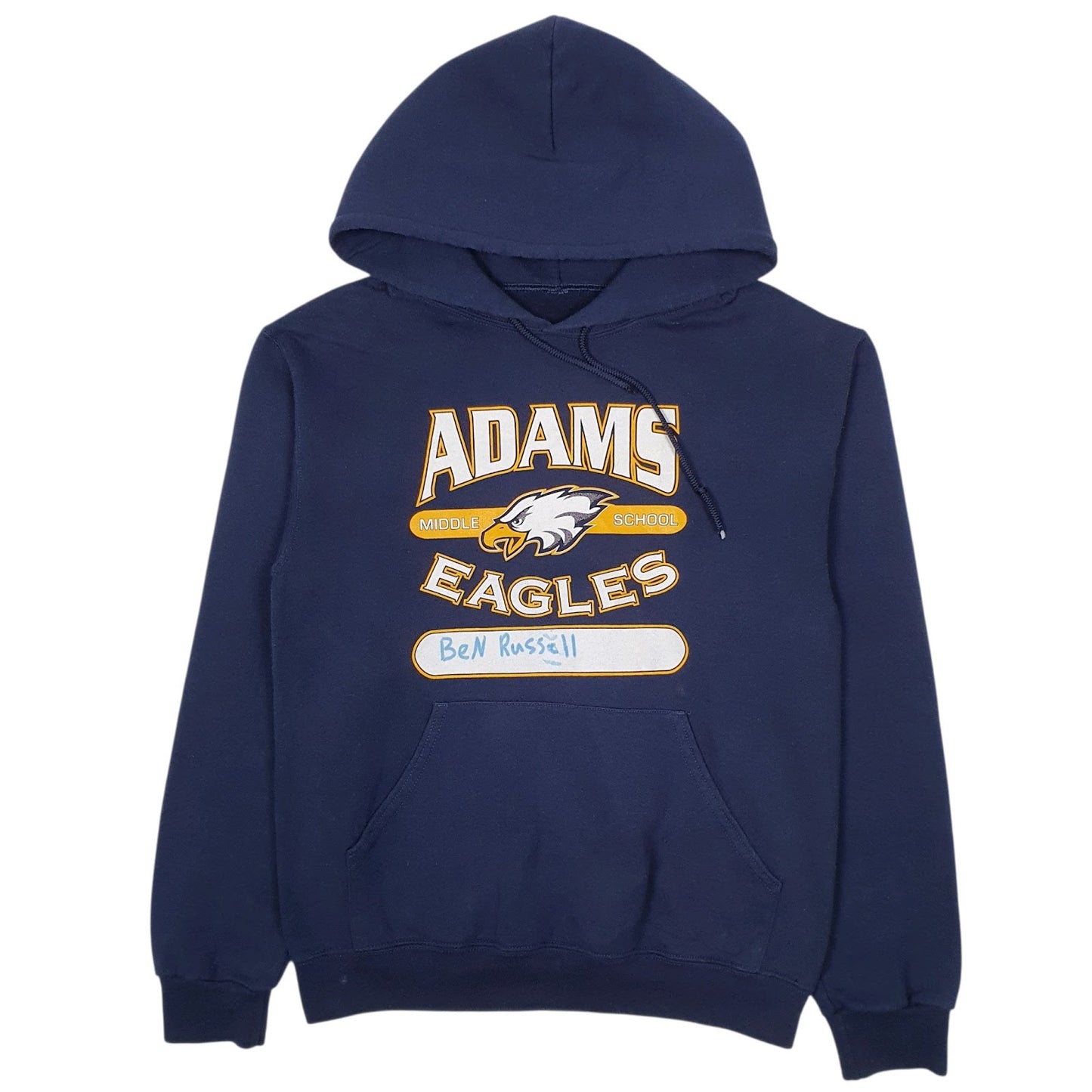 Mens Navy Unbranded Adams Eagles Hoodie Jumper