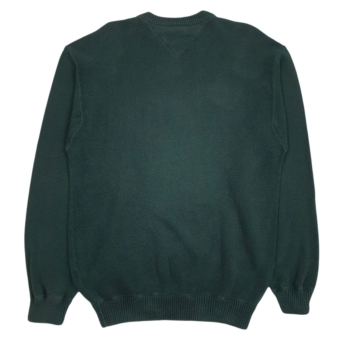 Mens Green Tommy Hilfiger Vintage Knitwear Crewneck Jumper