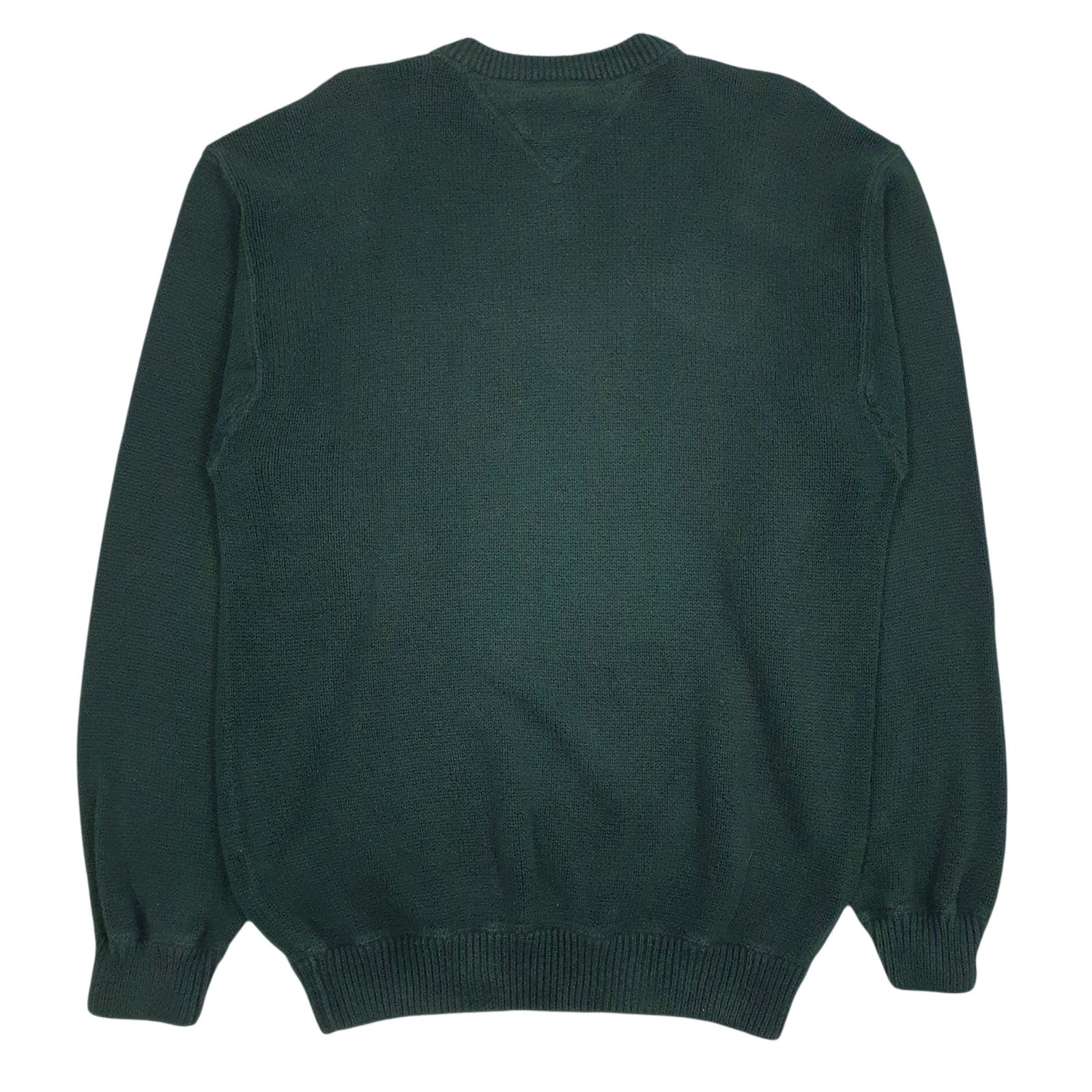 Mens Green Tommy Hilfiger Vintage Knitwear Crewneck Jumper