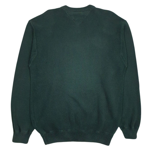 Mens Green Tommy Hilfiger Vintage Knitwear Crewneck Jumper